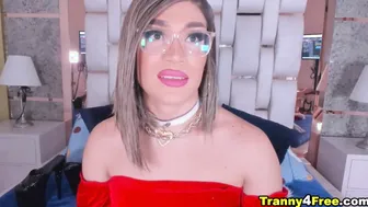 Round Tits porn video – This adorable Shemale twerks her big dick