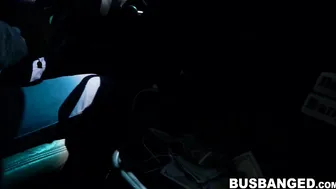 Skinny 18yo Piper June sucking cock before backseat banging