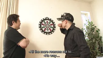 Japanese street pickup success story decided by a game of darts
